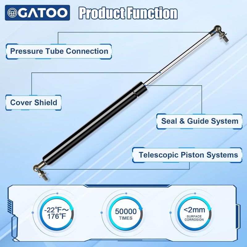 OGATOO Front Hood Struts Lift Supports for Toyota Land Cruiser & Lexus LX470 - Image 4