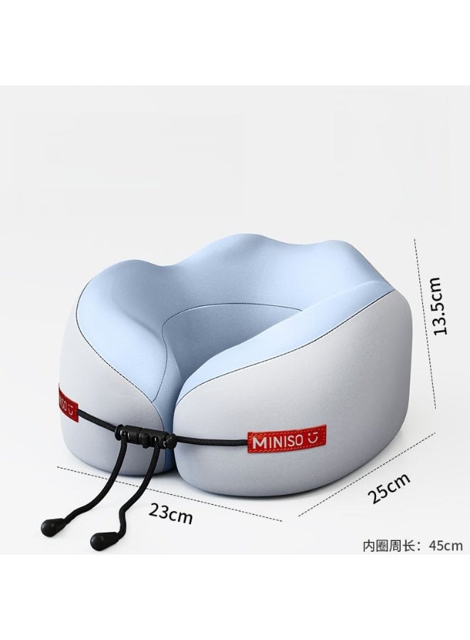 Miniso Comfortable U-Shaped Neck Pillow with Storage Bag, Durable U-Shape Slow Rebound Soft Neck Support Memory Travel Pillow, Non-Deformable Plane Pillow, Portable Neck Support Pillow for Airplane, Train, Car, Office Nap - Polyester 100., Spot-Clean, Mixed Colors, Travel Pillow - Image 4