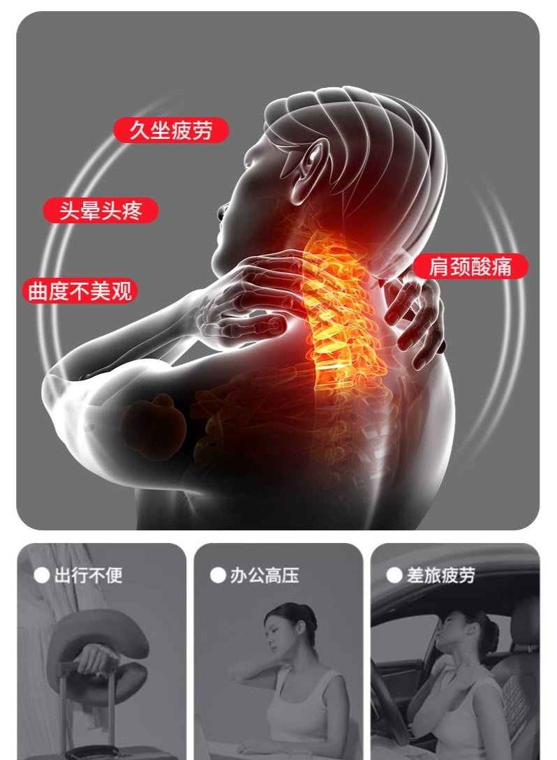 Miniso Comfortable U-Shaped Neck Pillow with Storage Bag, Durable U-Shape Slow Rebound Soft Neck Support Memory Travel Pillow, Non-Deformable Plane Pillow, Portable Neck Support Pillow for Airplane, Train, Car, Office Nap - Polyester 100., Spot-Clean, Mixed Colors, Travel Pillow - Image 3