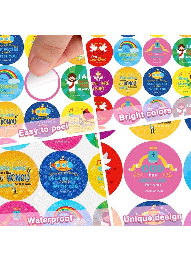 Geyee 600 Pcs Christian Religious Stickers for Kids Jesus Faith Shape Easter Stickers Catholic Child Drawn Scripture Decors for Toddler Art Crafts(Angel Style) - Image 3