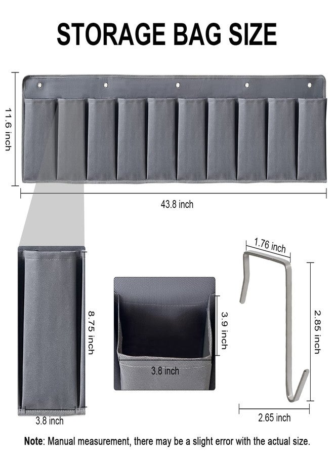 RVZONE RV Shoe Pockets 10 Pockets Heavy Hanging Bedside Storage Organizer with Sturdy Hooks Storage Pockets Hangs on bed for Shoes Toys and Tool Accessories - Image 2