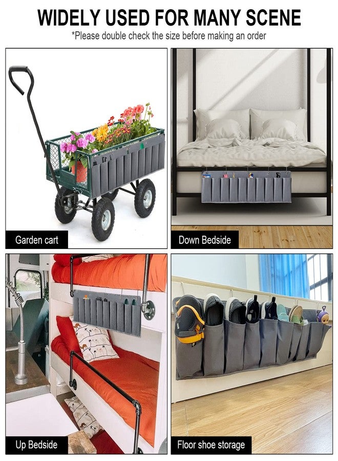 RVZONE RV Shoe Pockets 10 Pockets Heavy Hanging Bedside Storage Organizer with Sturdy Hooks Storage Pockets Hangs on bed for Shoes Toys and Tool Accessories - Image 5