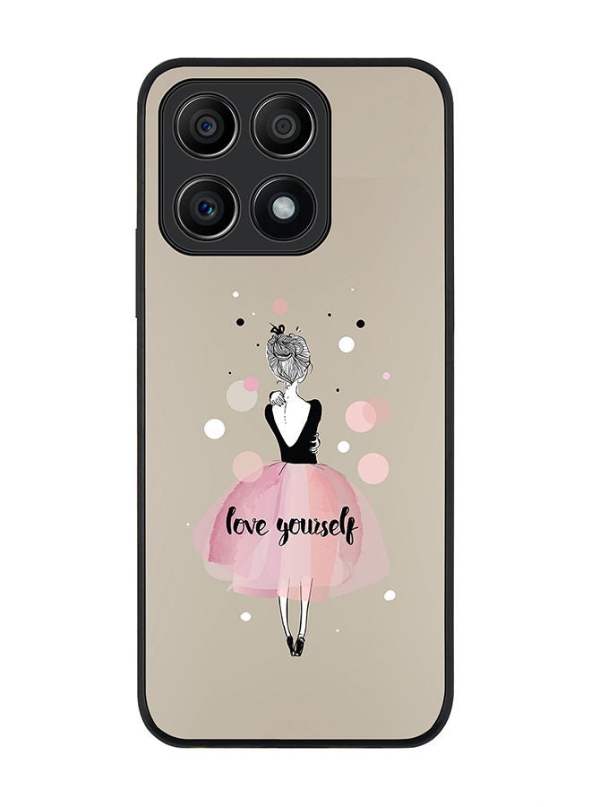 Stylizedd Rugged Black edge case for Honor X8A 4G Slim fit Soft Case Flexible Rubber Edges Anti Drop TPU Gel Thin Cover - Love Yourself - Image 1