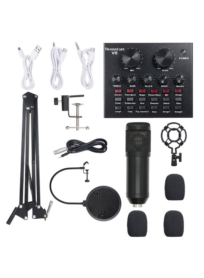 13-Piece Multi-Functional Live Sound Card Set Black/White - Image 1
