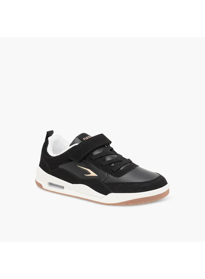 Dash Girls Panelled Sports Shoes with Hook and Loop Closure