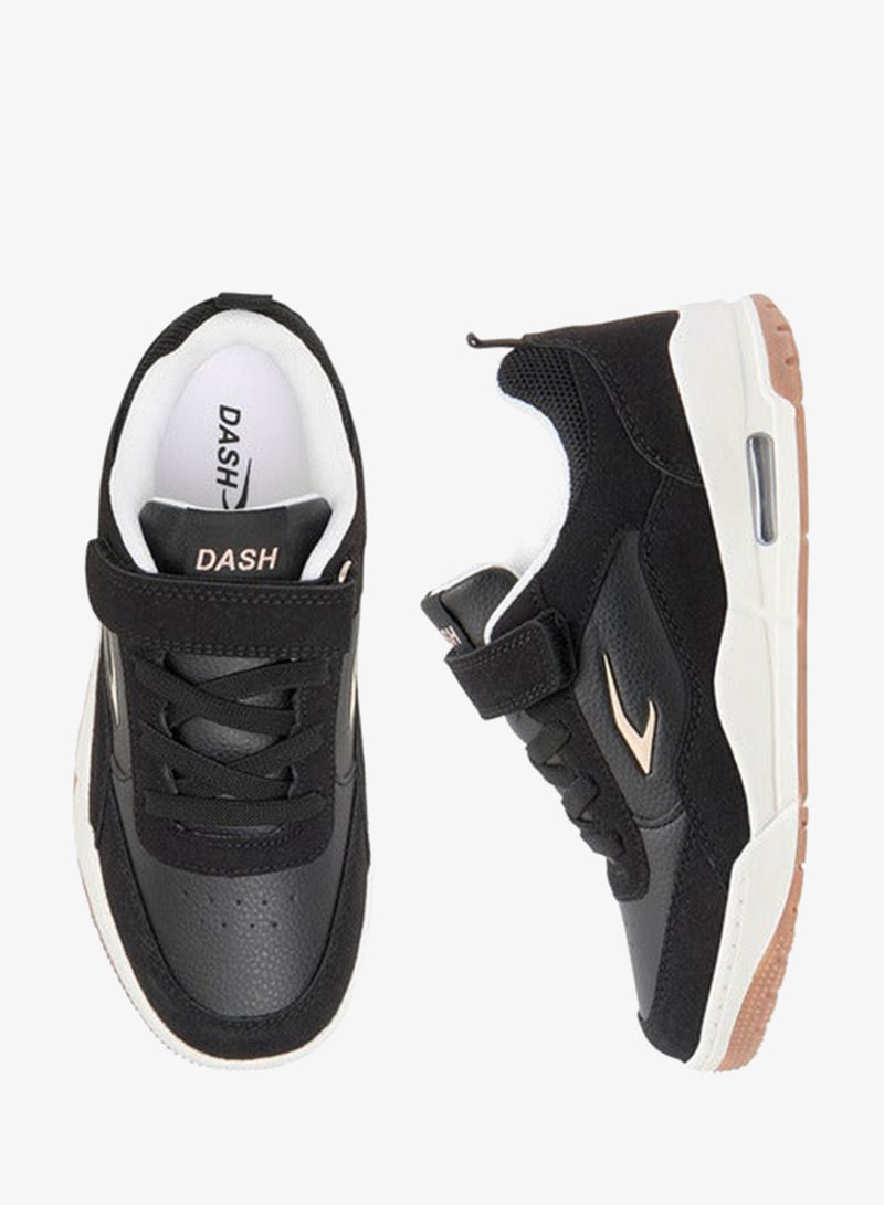 Dash Girls Panelled Sports Shoes with Hook and Loop Closure - Image 3