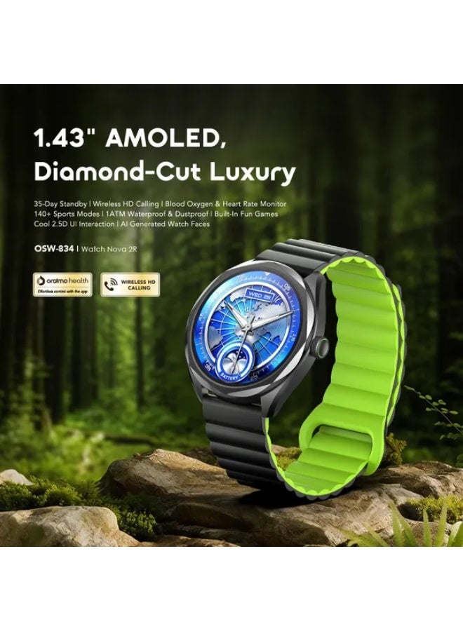 أورايمو 300 mAh Watch Nova 2R Amoled 1.43OSW-834 Dark Chrome Dark Chrome - Image 2
