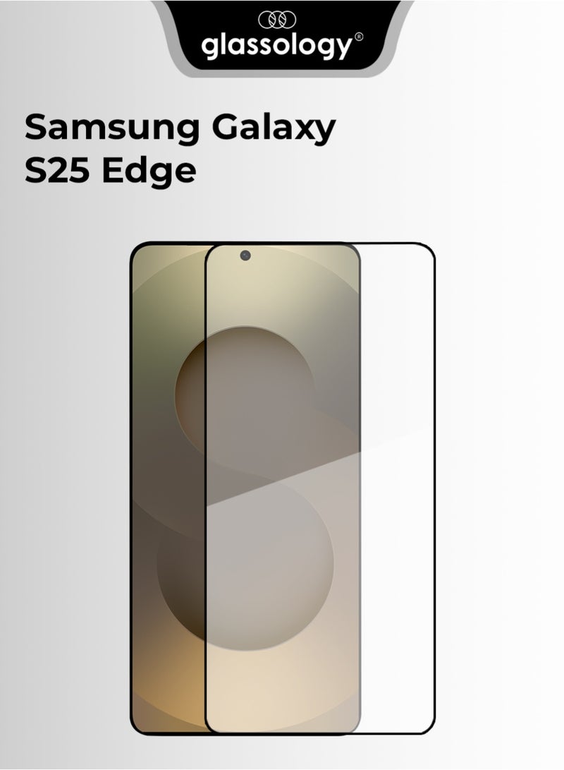 glassology Galaxy S25 Edge 9H Tempered Glass Screen Protector Scratch Resistant, Ultra Clear, Anti-Fingerprint, Case-Friendly - Image 1