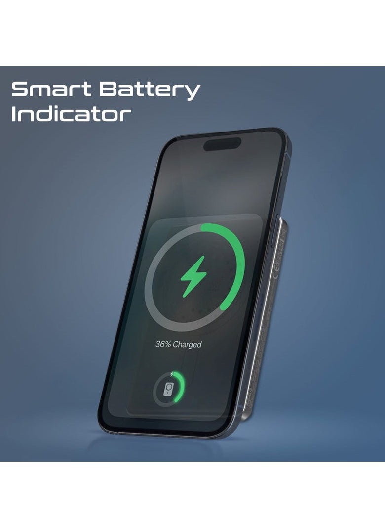 Promats - Promate Ultra-Slim Aluminum Crafted MagSafe Compatible Wireless Charging PowerBank - Image 1