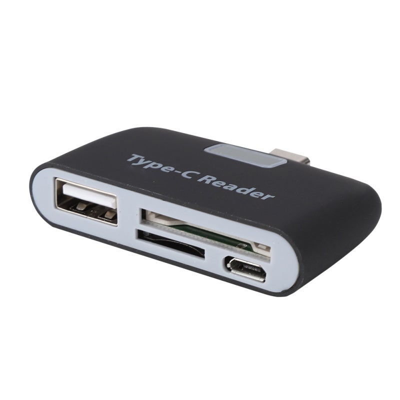 USB 3.1 Card Reader: Black, LED Indicator, 4-in-1 Ports - Hot-Plug, Plug And Play, Fast Transmission OTG Card Reader For Phones, Tablets, Laptops - Image 3