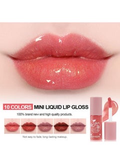 Charm Kiss 10 Colors Lip Tint Stain Set,Tint Stain Plumping Mini Liquid Lipstick, Watery Finish Lip Tint Stain Korean Lip Gloss,Long Lasting Non-Stick Cup Waterproof, High Pigment, Vivid Color, Lip Tint Makeup  - Image 5