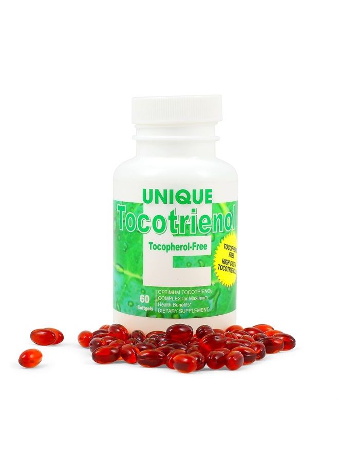 UNIQUE E A.C. Grace Company, Tocotrienols - Tocopherol Free Softgels, 60 Count - Image 1