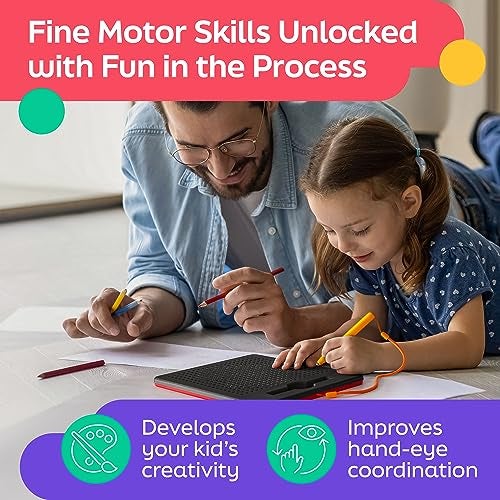 AYNAT FUN Magnetic Drawing Board for Toddlers Kids Toddler Doodle Sketch Toys Includes Magnet Stylus Pen and Beads for Girls Boys Travel Car Ride Activities - Image 5
