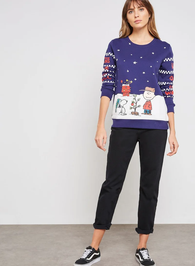 VANS Peanuts Christmas Sweatshirt