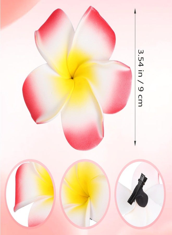 Beaupretty 12Pcs Hawaii Plumeria Flower Clips Multicolor Hawaiian Flower Hair Barrettes Frangipani Hair Clips for Luau Hawaiian Tropical Beach Wedding Birthday Party - Image 3