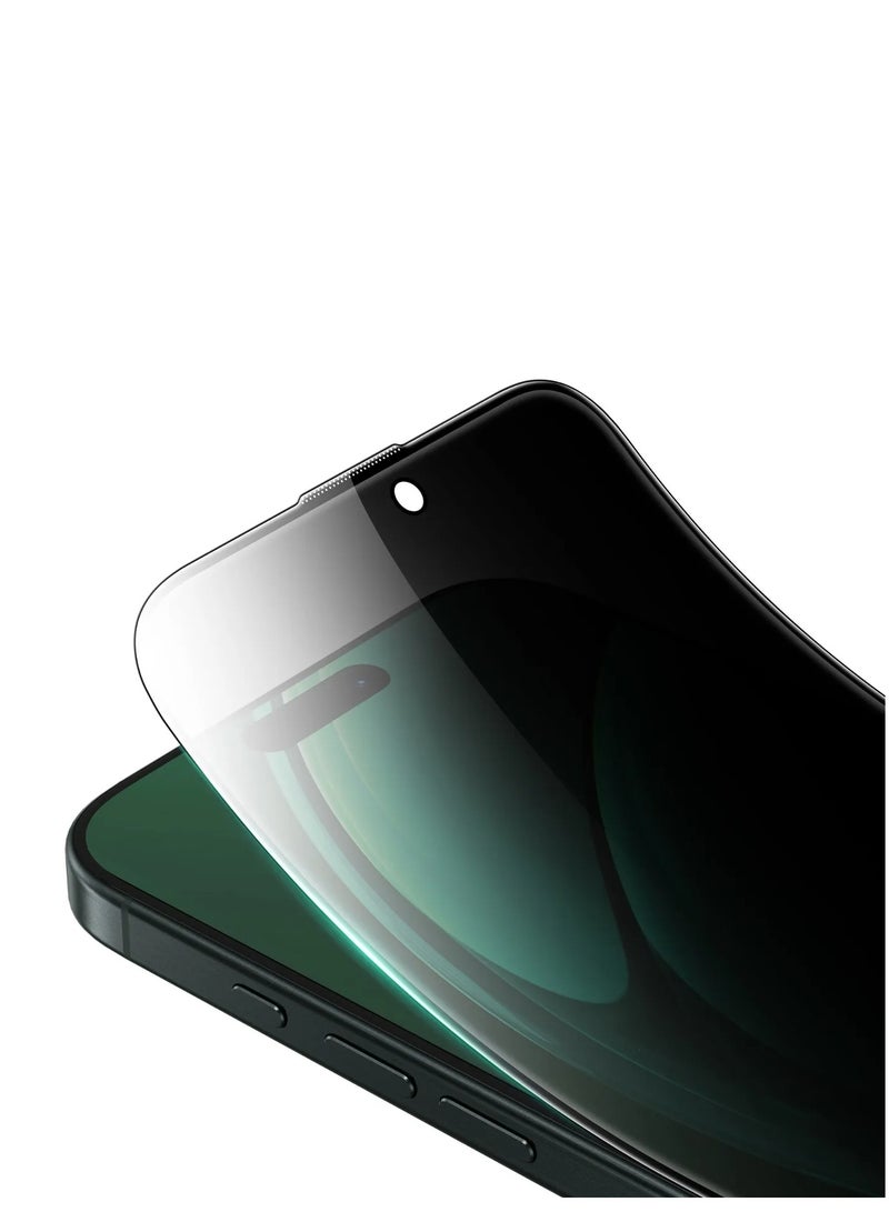 GREEN LION iPhone 17 Air Screen Protector / 3D Silicone Plus High-Definition Edge Glass / Blocked Side Viewing / Anti Scratch - Black Edge/Privacy - Image 3