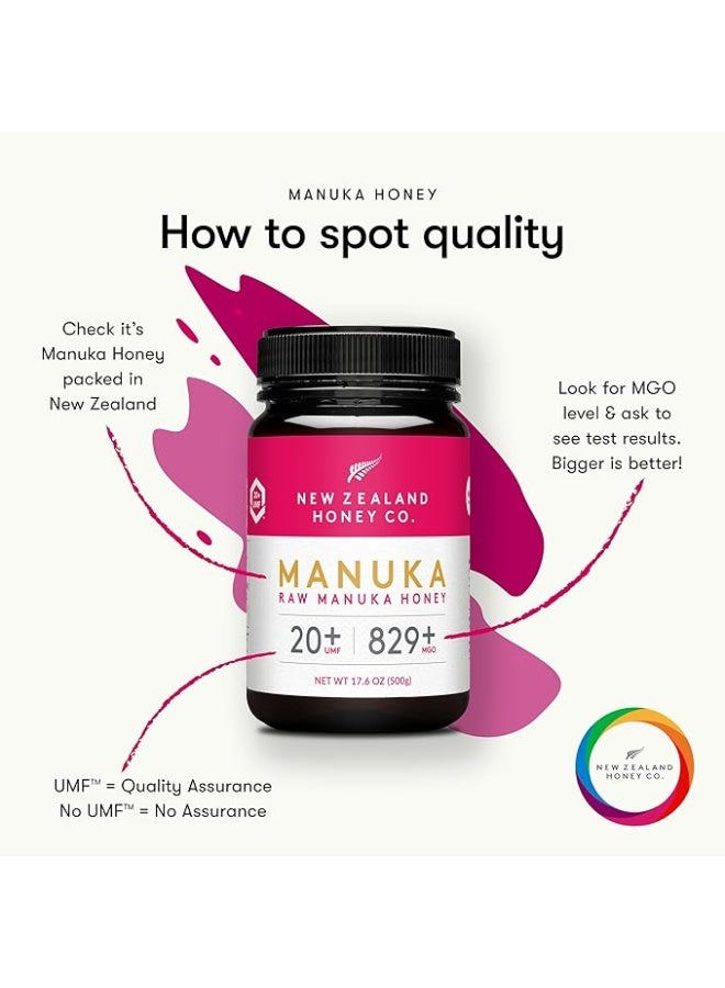 New Zealand Honey Co. Manuka Honey MGO 829+ UMF 20+ Active Raw Honey 500g - Image 4