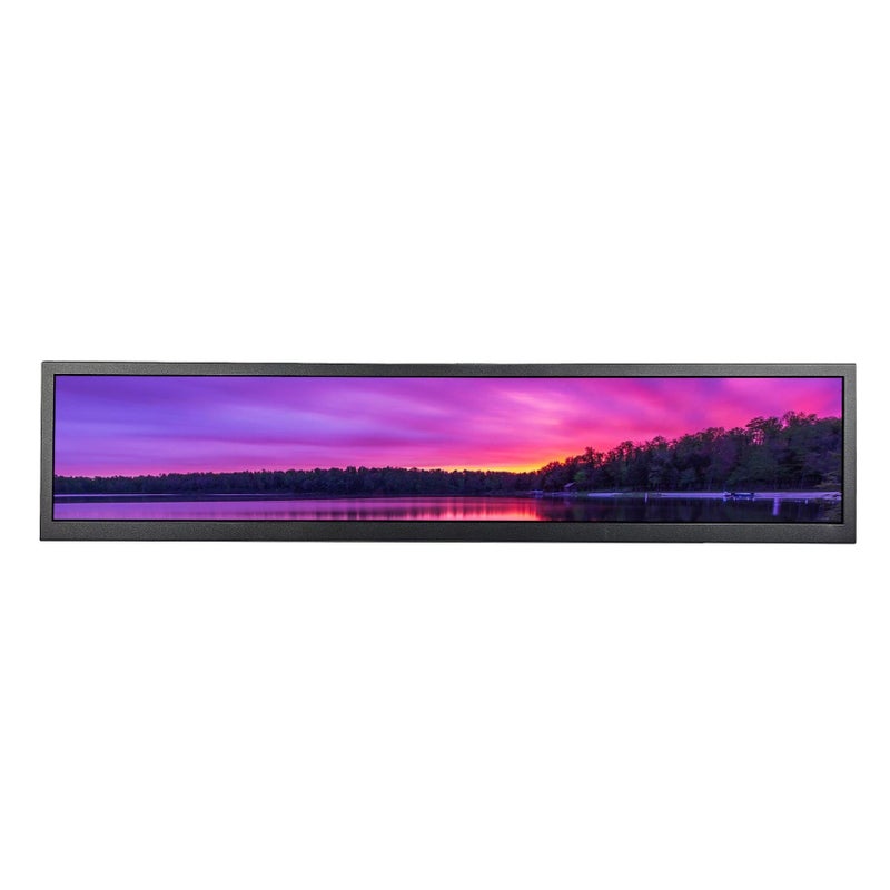 VSDISPLAY Portable Stretched Bar LCD Monitor,24 inch 1920x360 IPS Gaming Marquee Screen,USB Video input,Support Autoplay & 180 Degree Rotation,for DIY Advertising/Supermarket Shelf Display - Image 1