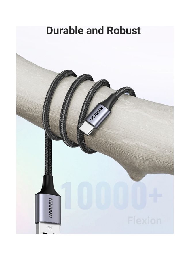 يو جرين كابل USB C بطول 3 متر من USB A إلى كابل Type C مضفر من النايلون شاحن سريع متوافق مع Samsung Galaxy S21 وNote 20 وMacBook Pro وNintendo Switch وHuawei وiPad mini 6 وGoPro Hero 7 وPS5 Controller وما إلى ذلك - Image 4