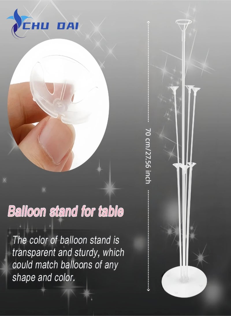 CHU DAI 2Pcs Balloon Stand 7-Column Party Decoration Lightweight Durable Sturdy Portable 17.5 x 70cm - Image 3