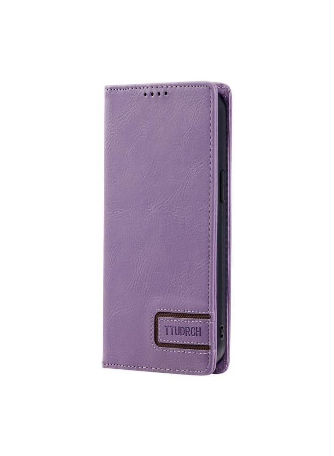 S-TOP Case For iPhone 13 Pro Max TTUDRCH RFID Retro Texture Magnetic Leather Phone Case - Image 2