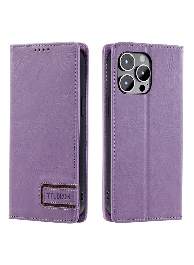 S-TOP Case For iPhone 13 Pro Max TTUDRCH RFID Retro Texture Magnetic Leather Phone Case - Image 1