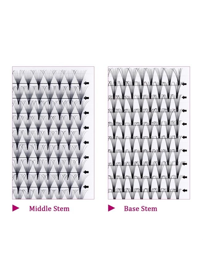 FADLASH رموش صناعية مسبقة الصنع 10D 0.07 حجم تمديدات الرموش د كيرل 10 مم قاعدة رفيعة لتمديد الرموش لوازم الرموش حجم رموش مسبقة الصنع (10D-0.07-D، 10 مم) - Image 2