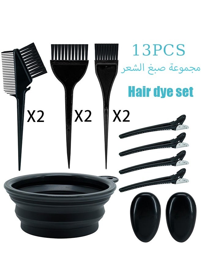 VANGOG 13Pc Hair Bleach Kit - Hair Coloring Products With Dye Brush, Color Bowl, Earmuffs, Clip for Salon Bleaching & Highlighting  - Image 1