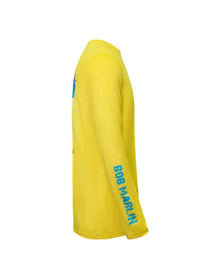 BOB MARLIN Marlin Performance Shirt Ocean Marlin Yellow-3Xl - Image 3