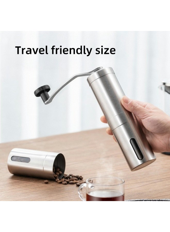 Manual Coffee Grinder, Multi Adjustable Settings, Portable Hand Coffee Grinder with Ceramic Burr & Detachable Hand Crank for Travel, Camping, Office, Espresso, Pour-Over and More - Image 1