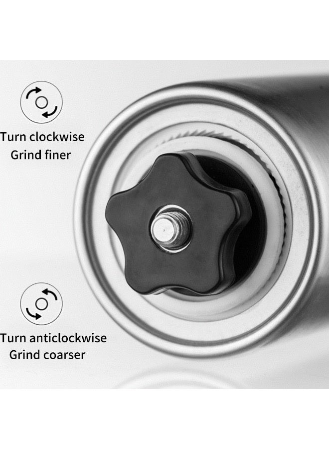 Manual Coffee Grinder, Multi Adjustable Settings, Portable Hand Coffee Grinder with Ceramic Burr & Detachable Hand Crank for Travel, Camping, Office, Espresso, Pour-Over and More - Image 4