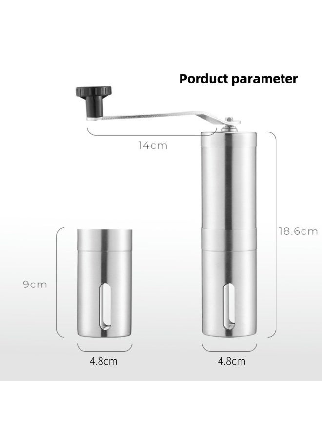 Manual Coffee Grinder, Multi Adjustable Settings, Portable Hand Coffee Grinder with Ceramic Burr & Detachable Hand Crank for Travel, Camping, Office, Espresso, Pour-Over and More - Image 2