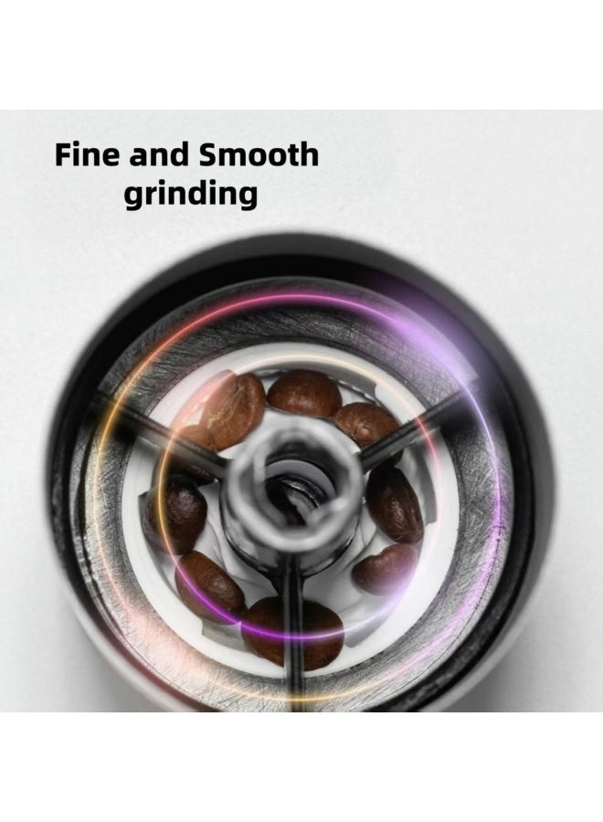 Manual Coffee Grinder, Multi Adjustable Settings, Portable Hand Coffee Grinder with Ceramic Burr & Detachable Hand Crank for Travel, Camping, Office, Espresso, Pour-Over and More - Image 3