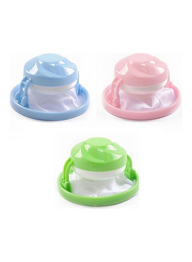 طقم فلاتر عائمة لتجميع الوبر والشعر، مزود بكيس شبكي ويمكن استخدامه في غسالات الملابس، مكون من قطعتين بألوان عشوائية متعدد الألوان 7 x 10 x 10سم - Image 2