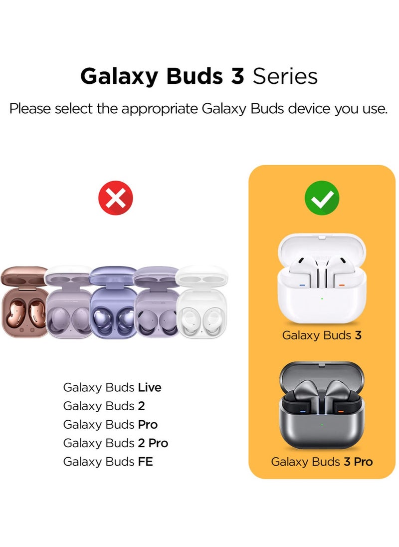 VRS Design - Modern Lock Galaxy Buds 3 Pro Case and Buds3 Case Cover Secure Lock Protection with Carabiner (2024) - White - Image 1