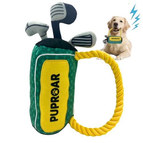 PUPROAR Golf Dog Toy Dog Birthday Gift with Squeaker Rope Crinkle Fun Interactive Puppy Birthday Toy Funny Valentines Day Puppy Gift - Image 1