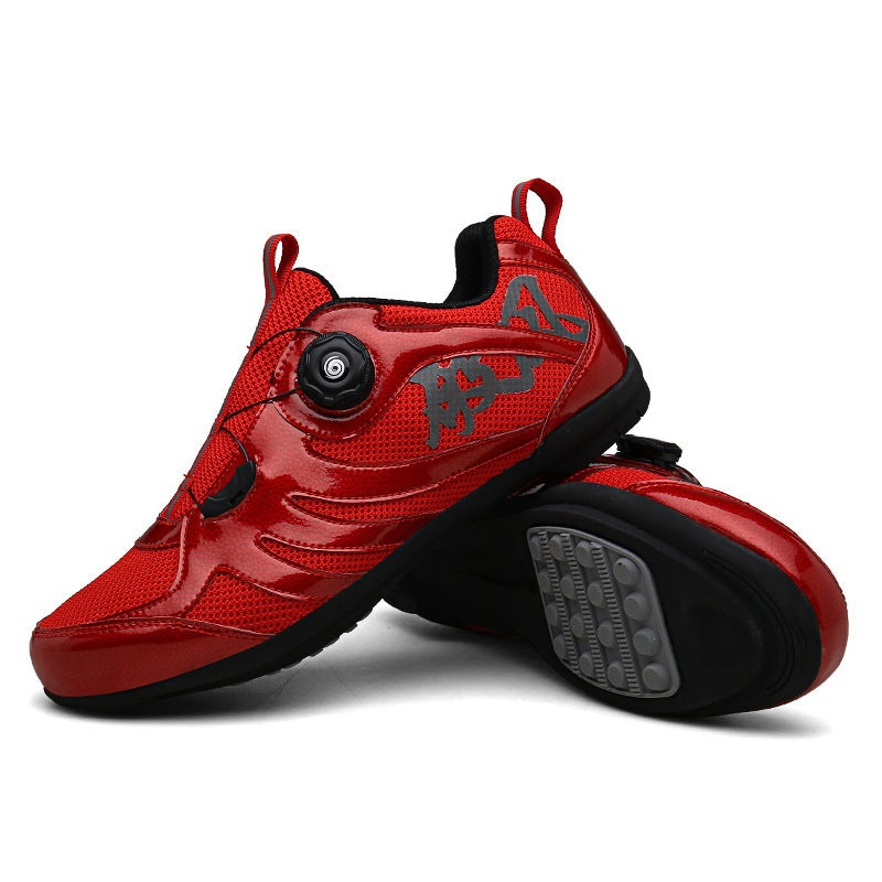 Generic Cross-border delivery cycling shoes mens outdoor sports flat single-seat shoes lock-free power casual slip-on breathable road shoes HJ-888 Red 