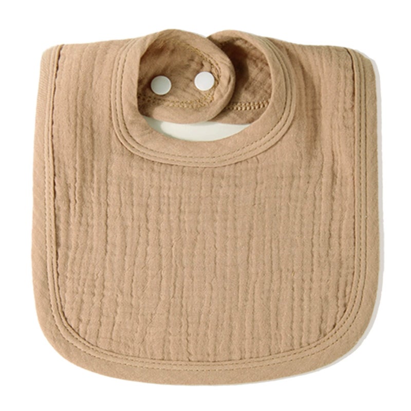 Baby pure cotton gauze saliva towel three-piece set of 4 layers U-shaped bib, water-absorbing anti-spit pad, small bib, the more you wash the hydrophilic process, the softer it becomes - Image 5