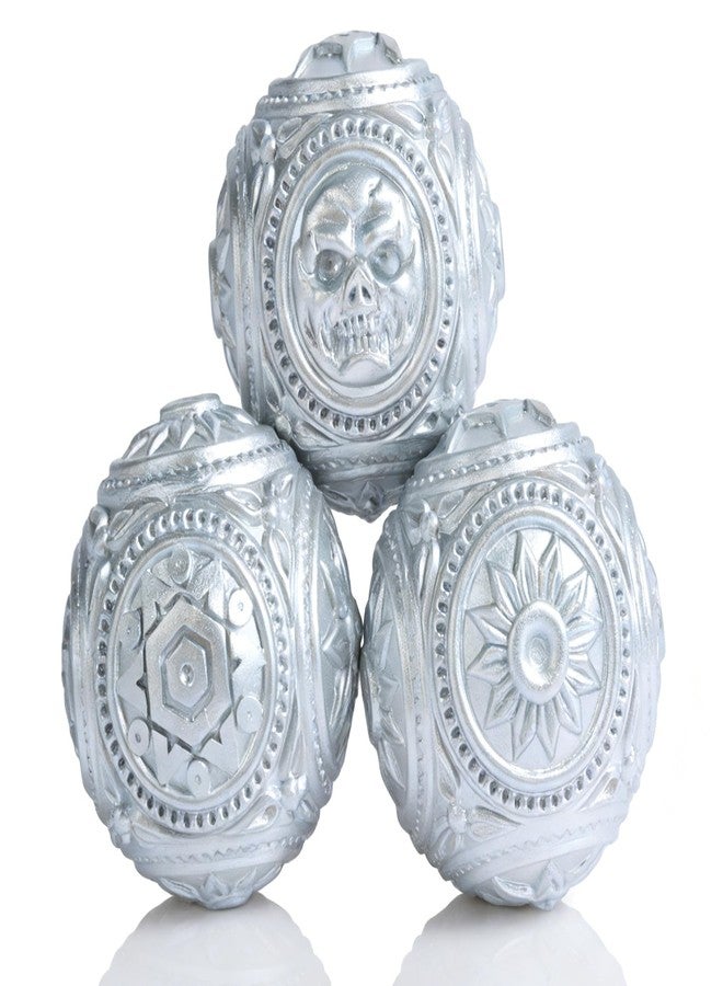 Artconal Decorative Orbs Ball for Bowls (Set of 3) Slver Accent Resin 3 inch Sphere Balls for Bowl Fillers Home Living Room Decoration - Image 1