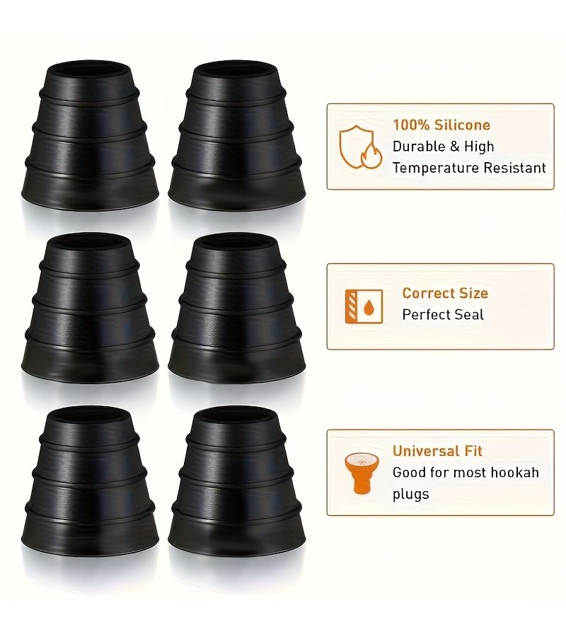 10 Black Silicone Grommets Durable Air Tight Seal Hose Pipe Accessories Smooth Texture - Image 4