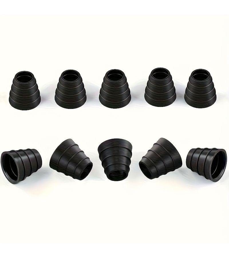 10 Black Silicone Grommets Durable Air Tight Seal Hose Pipe Accessories Smooth Texture - Image 2