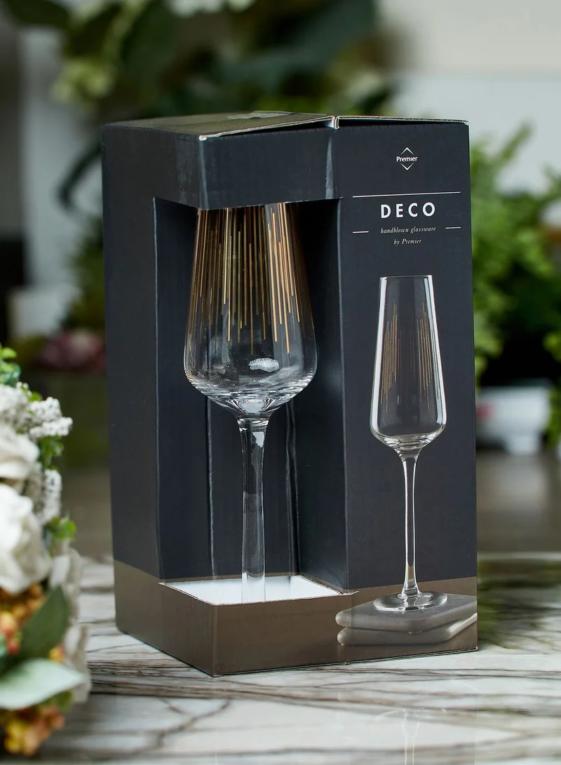 Premier Set of 4 Deco Flute Glasses