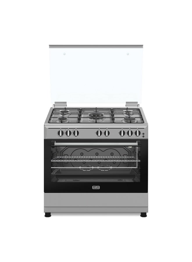 Usto gas oven 60×90, full safety, stainless steel top, with cooling fan (Turkish) - Image 1