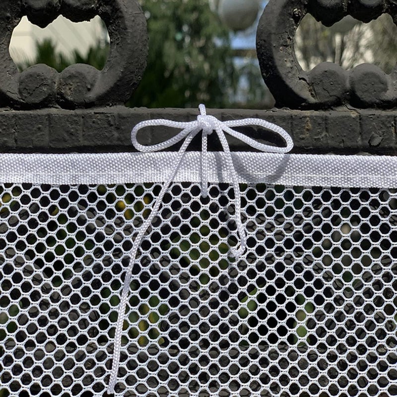 Bukela Indoor/Outdoor Baby Safety Stair Railing Net | Baby Proofing Stair Balcony Banister Rail Guard | Child Safety Stair Protection | Safe Rail | 10ft L x 3ft H | White (White, 9.84ft3ft) - Image 5