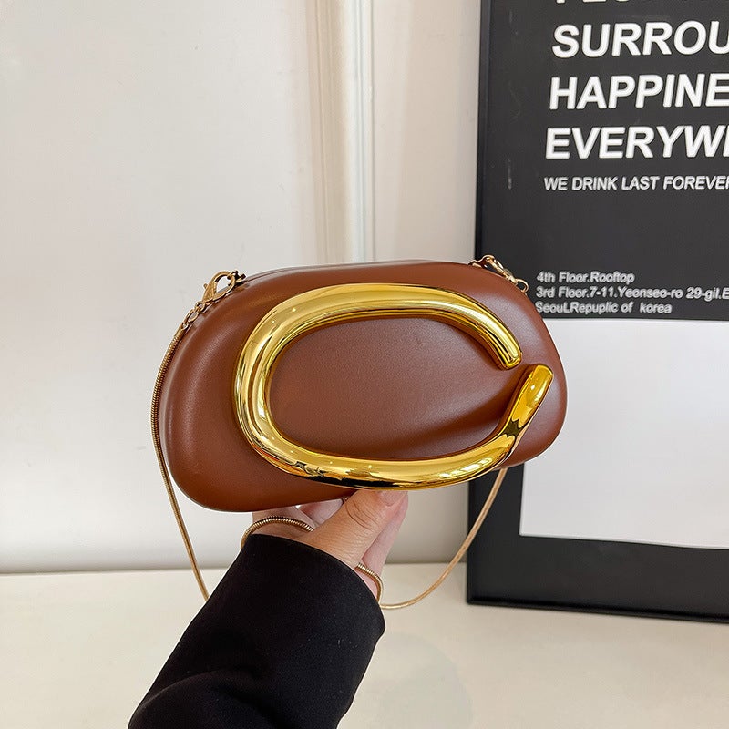 Clutch Bag Metal Decorative Hand Bag Personalized Evening Dress Chain Crossbody Bag Bags - Image 3