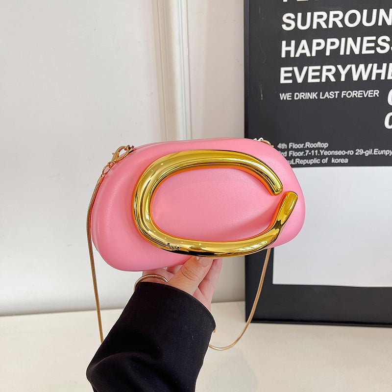 Clutch Bag Metal Decorative Hand Bag Personalized Evening Dress Chain Crossbody Bag Bags - Image 5