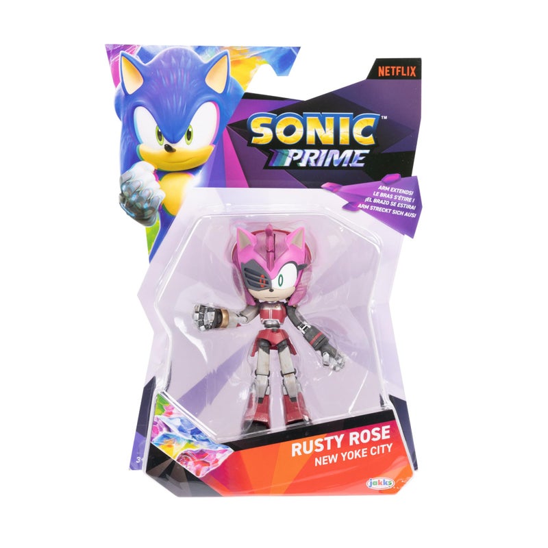Sonic Prime 5" Articulated Action Figure - Rusty Rose Yoke City - Image 3