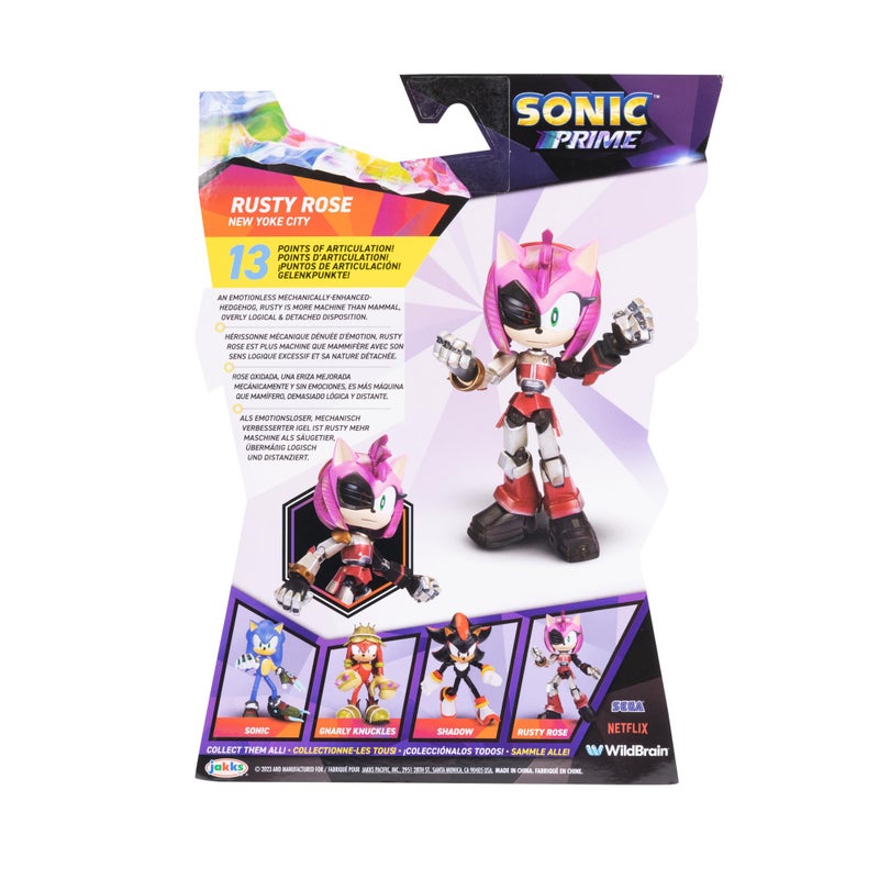 Sonic Prime 5" Articulated Action Figure - Rusty Rose Yoke City - Image 4