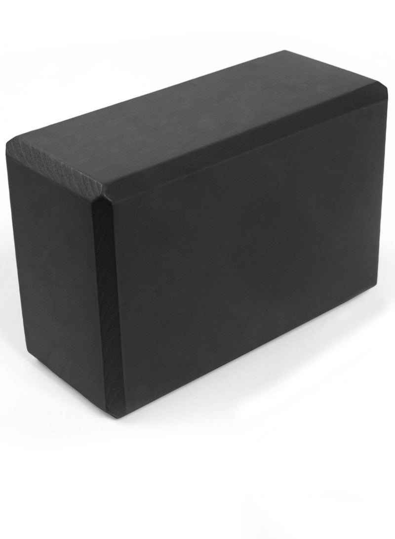 مكعب اليوجا خفيف الوزن من إسفنج EVA لتمارين البيلاتس واللياقة البدنية، أسود - Image 1