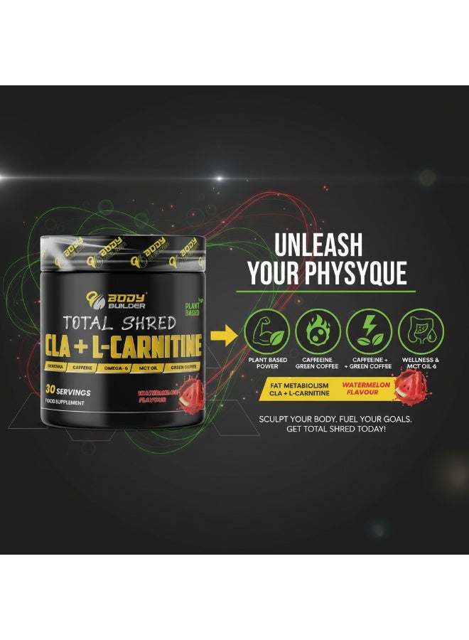 بودي بيلدر توتال شريد سي إل إيه + إل-كارنيتين، بنكهة البطيخ، 30 كبسولة - يدعم حرق الدهون، ويعزز الطاقة، ويساعد في إدارة الوزن - Image 4